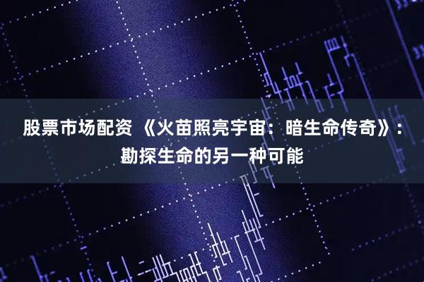 股票市场配资 《火苗照亮宇宙：暗生命传奇》：勘探生命的另一种可能